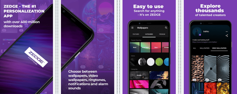 Скриншот приложения ZEDGE
