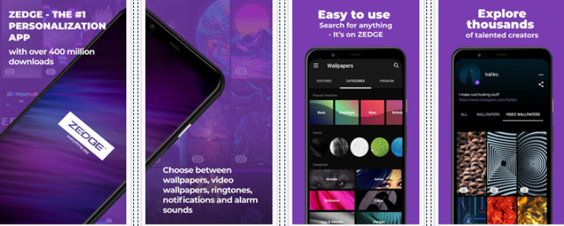Скриншот приложения ZEDGE