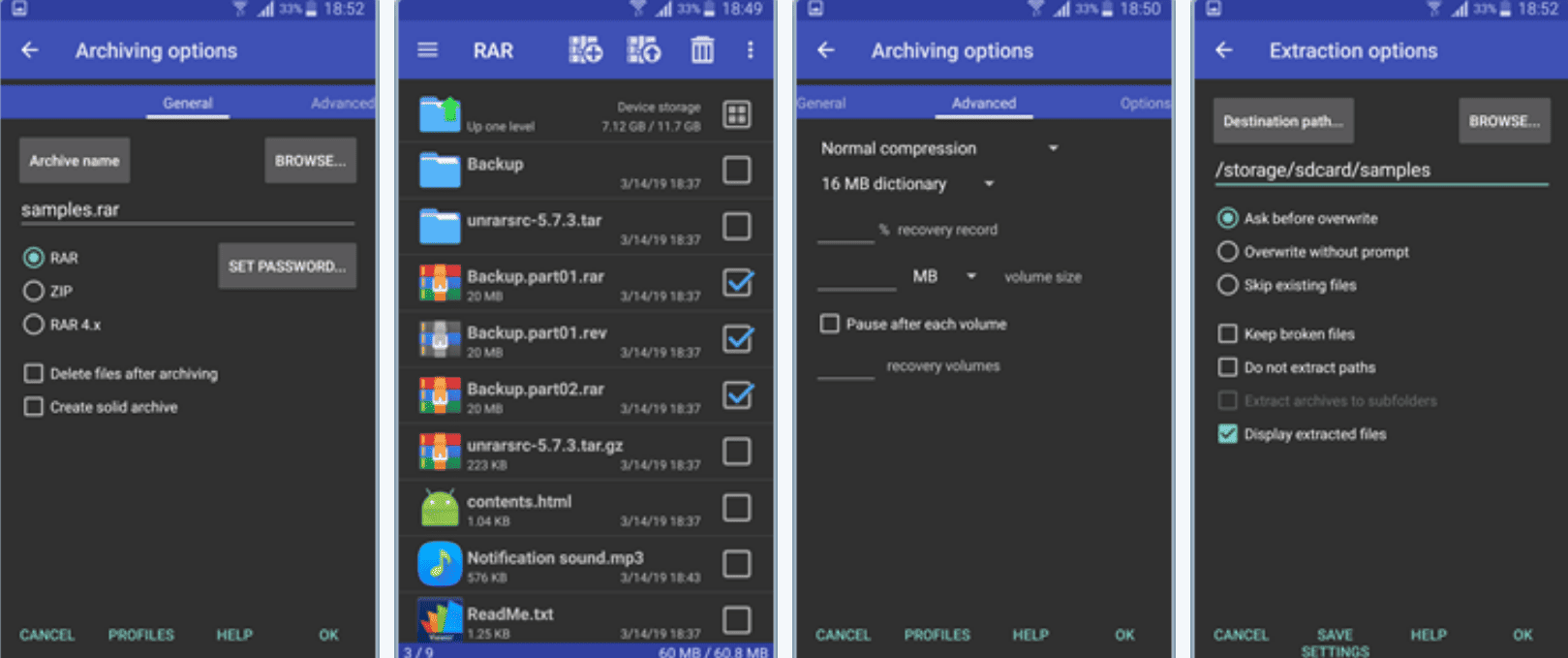 Скриншот приложения RAR for Android PREMIUM