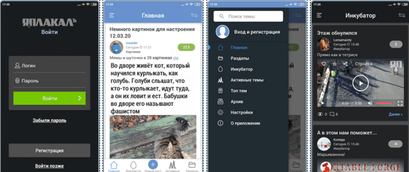 Скриншот приложения ЯПлакалъ