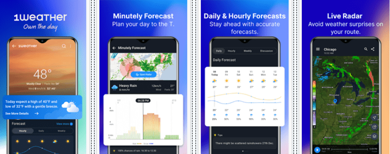 Скриншот приложения 1Weather: Forecast & Radar